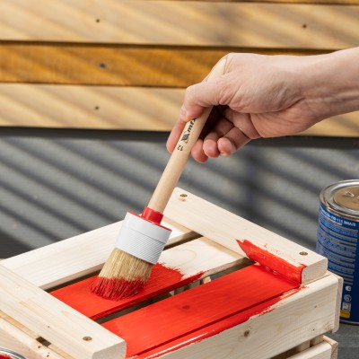 Кисть круглая №12 (45 мм) натуральная щетина, деревянная ручка MTX Кисть круглая №12 (45 мм) натуральная щетина, деревянная ручка MTX