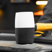 Киянка резиновая, 680 г, черно-белая, фибергласовая рукоятка c TPR покрытием Denzel