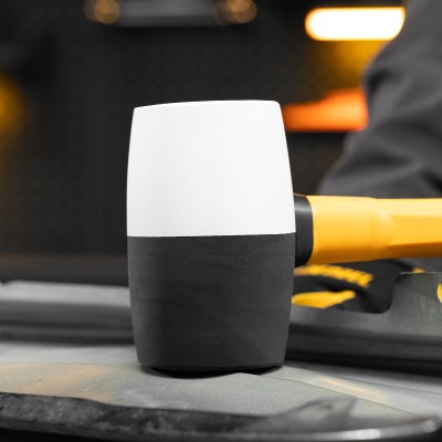 Киянка резиновая, 680 г, черно-белая, фибергласовая рукоятка c TPR покрытием Denzel Киянка резиновая, 680 г, черно-белая, фибергласовая рукоятка c TPR покрытием Denzel