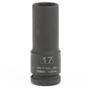 Головка ударная удлиненная шестигранная, 17 мм, 1/2, CrMo Stels