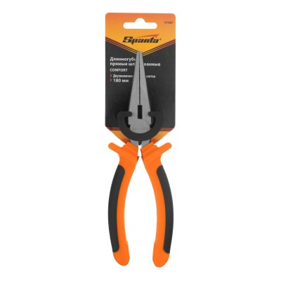 Длинногубцы прямые Comfort, 180 мм, шлифованные, двухкомпонентные рукоятки Sparta Длинногубцы прямые Comfort, 180 мм, шлифованные, двухкомпонентные рукоятки Sparta