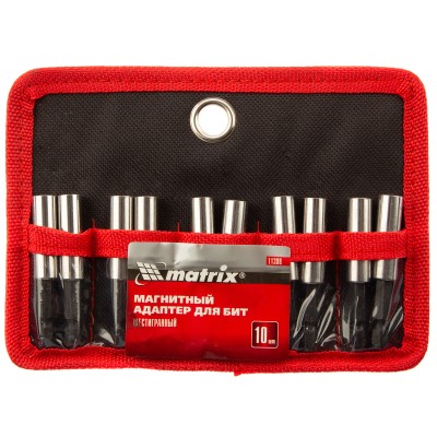 Адаптер магнитный для бит, шестигранный, 10 шт. Matrix Адаптер магнитный для бит, шестигранный, 10 шт. Matrix
