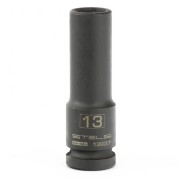 Головка ударная удлиненная шестигранная, 13 мм, 1/2, CrMo Stels