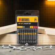 Бита TX 25х50, сталь S2, шестигранный профиль, 10 шт. Е 6,3 Denzel