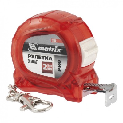 Рулетка Compact,2 м x 16 мм,компактный размер,карабин-держатель,PRO Matrix Рулетка Compact,2 м x 16 мм,компактный размер,карабин-держатель,PRO Matrix