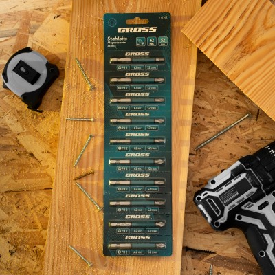 Бита PH2х70мм, сталь S2, кругл., отрывн., 10 шт. Gross Бита PH2х70мм, сталь S2, кругл., отрывн., 10 шт. Gross