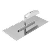 Гладилка из нержавеющей стали, 280 х 130 мм, деревянная ручка, зуб 6 х 6 мм Matrix