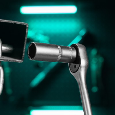 Головка торцевая удлиненная, 21 мм, шестигранная, CrV, под квадрат 1/2 Stels Головка торцевая удлиненная, 21 мм, шестигранная, CrV, под квадрат 1/2 Stels