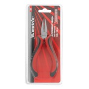 Длинногубцы прямые Mini, 130 мм, никелированные, авторазжим, двухкомпонентные рукоятки Matrix