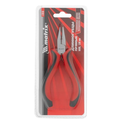 Длинногубцы прямые Mini, 130 мм, никелированные, авторазжим, двухкомпонентные рукоятки Matrix Длинногубцы прямые Mini, 130 мм, никелированные, авторазжим, двухкомпонентные рукоятки Matrix