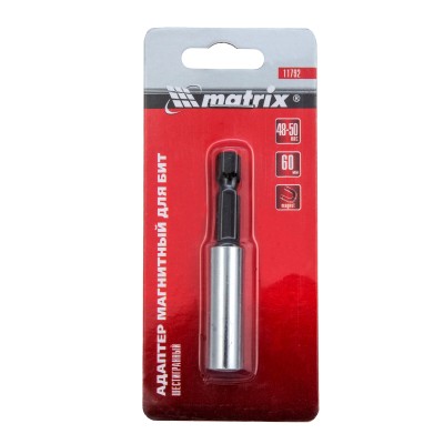 Адаптер магнитный для бит, шестигранный, 1 шт. Matrix Адаптер магнитный для бит, шестигранный, 1 шт. Matrix