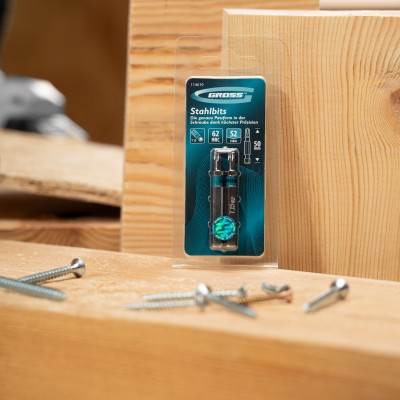 Бита Torx 15х50мм, сталь S2, шестигр., 2 шт. Gross Бита Torx 15х50мм, сталь S2, шестигр., 2 шт. Gross