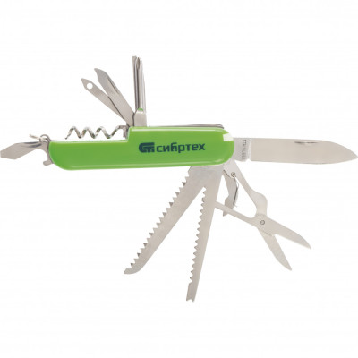 Нож многофункциональный, компактный размер, 15 функций, 90 мм Сибртех Нож многофункциональный, компактный размер, 15 функций, 90 мм Сибртех