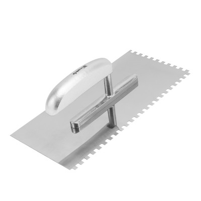 Гладилка из нержавеющей стали, 280 х 130 мм, деревянная ручка, зуб 6 х 6 мм Matrix Гладилка из нержавеющей стали, 280 х 130 мм, деревянная ручка, зуб 6 х 6 мм Matrix