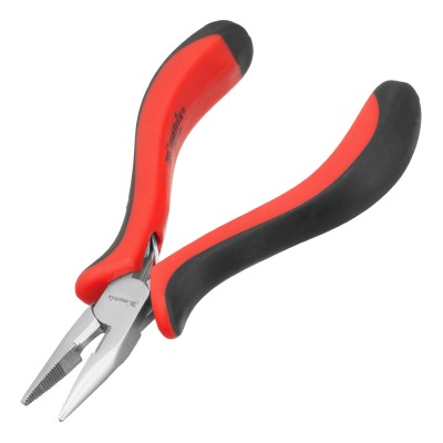 Длинногубцы прямые Mini, 130 мм, никелированные, авторазжим, двухкомпонентные рукоятки Matrix Длинногубцы прямые Mini, 130 мм, никелированные, авторазжим, двухкомпонентные рукоятки Matrix