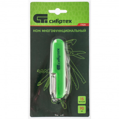 Нож многофункциональный, компактный размер, 15 функций, 90 мм Сибртех Нож многофункциональный, компактный размер, 15 функций, 90 мм Сибртех