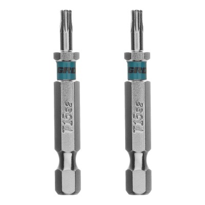 Бита Torx 15х50мм, сталь S2, шестигр., 2 шт. Gross Бита Torx 15х50мм, сталь S2, шестигр., 2 шт. Gross
