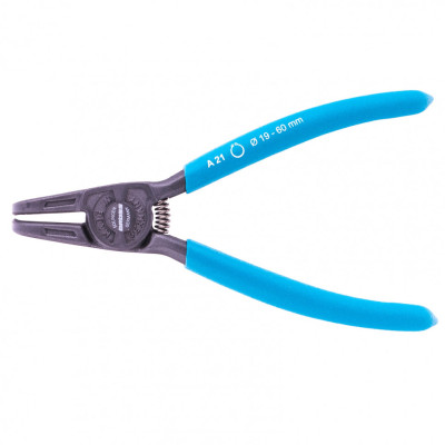 Съемник, 165 мм, для внешних стопорных колец (19-60 мм), изогнутые губки (разжим) Gross Съемник, 165 мм, для внешних стопорных колец (19-60 мм), изогнутые губки (разжим) Gross