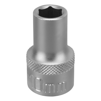 Головка торцевая, 10 мм, шестигранная, CrV, под квадрат 1/2 Stels Головка торцевая, 10 мм, шестигранная, CrV, под квадрат 1/2 Stels