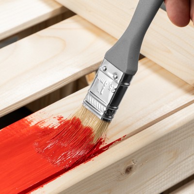 Кисть плоская "Евро" 1", натуральная щетина, пластмассовая ручка MTX Кисть плоская "Евро" 1", натуральная щетина, пластмассовая ручка MTX