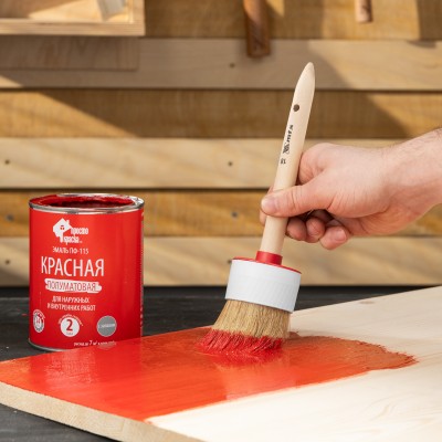 Кисть круглая №18 (60 мм) натуральная щетина, деревянная ручка MTX Кисть круглая №18 (60 мм) натуральная щетина, деревянная ручка MTX