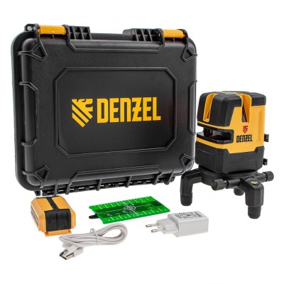 Лазерный уровень LX 06 Green, 30 м, 520 нм, аккумулятор Li 5200 mAh, резьба 5/8" Denzel Лазерный уровень LX 06 Green, 30 м, 520 нм, аккумулятор Li 5200 mAh, резьба 5/8" Denzel