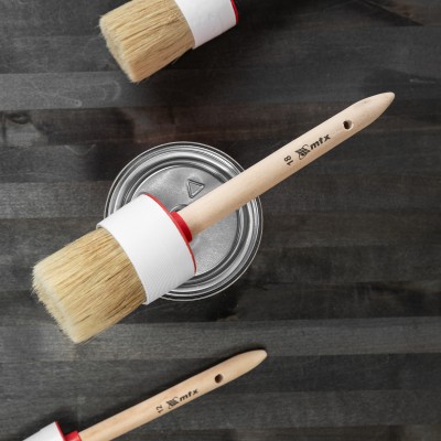 Кисть круглая №18 (60 мм) натуральная щетина, деревянная ручка MTX Кисть круглая №18 (60 мм) натуральная щетина, деревянная ручка MTX