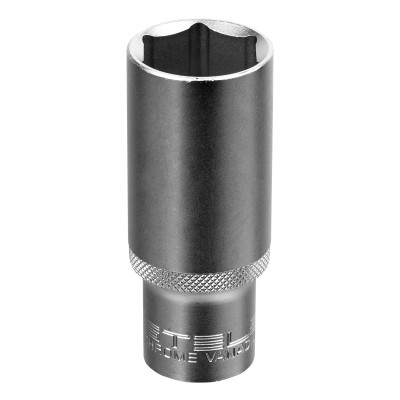 Головка торцевая удлиненная, 24 мм, шестигранная, CrV, под квадрат 1/2 Stels Головка торцевая удлиненная, 24 мм, шестигранная, CrV, под квадрат 1/2 Stels