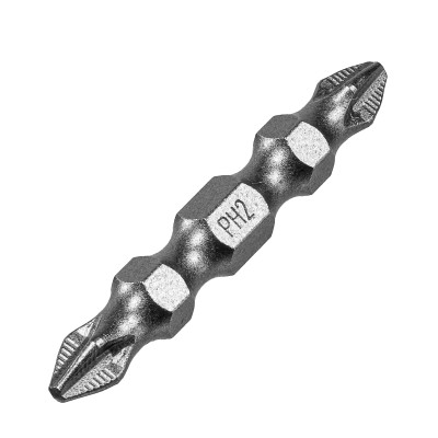 Бита двухсторонняя, PH2-PH2 х 45 мм, сталь S2, 10 шт. Denzel Бита двухсторонняя, PH2-PH2 х 45 мм, сталь S2, 10 шт. Denzel
