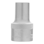 Головка торцевая, 10 мм, двенадцатигранная, CrV, под квадрат 1/2, хромированная Stels