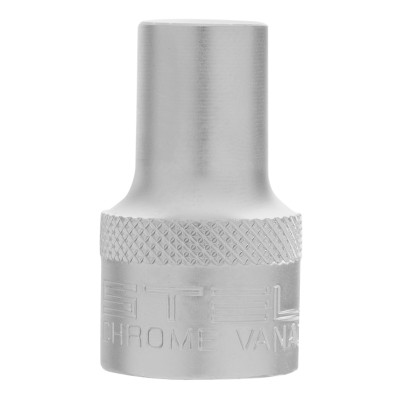 Головка торцевая, 10 мм, двенадцатигранная, CrV, под квадрат 1/2, хромированная Stels Головка торцевая, 10 мм, двенадцатигранная, CrV, под квадрат 1/2, хромированная Stels