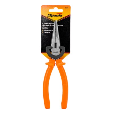 Длинногубцы прямые Classic, 180 мм, шлифованные, пластмассовые рукоятки Sparta Длинногубцы прямые Classic, 180 мм, шлифованные, пластмассовые рукоятки Sparta