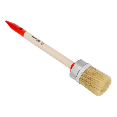 Кисть круглая, Профи №10 (40 мм) натуральная щетина, деревянная ручка MTX Кисть круглая, Профи №10 (40 мм) натуральная щетина, деревянная ручка MTX