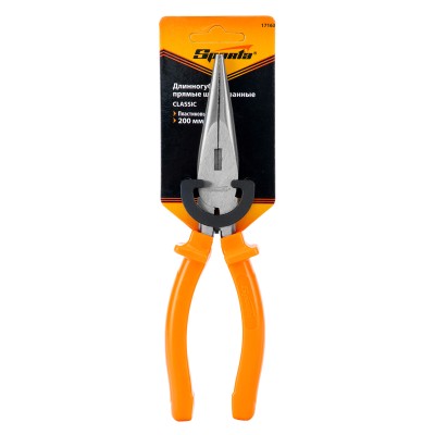 Длинногубцы прямые Classic, 200 мм, шлифованные, пластмассовые рукоятки Sparta Длинногубцы прямые Classic, 200 мм, шлифованные, пластмассовые рукоятки Sparta