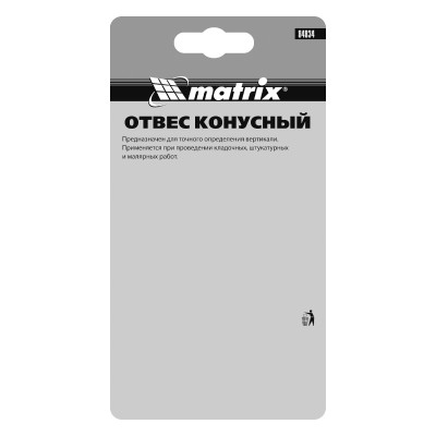 Отвес конусный, 400 г, шнур 5 м Matrix Отвес конусный, 400 г, шнур 5 м Matrix