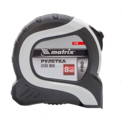 Рулетка Extra Wide,8 м x 27 мм,двухкомпонентный корпус,Pro Matrix Рулетка Extra Wide,8 м x 27 мм,двухкомпонентный корпус,Pro Matrix