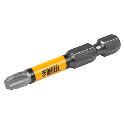 Бита IMPACT, PH3x50 мм, лазерная обработка шлица, сталь S2, 10 шт., Е 6,3 Denzel Бита IMPACT, PH3x50 мм, лазерная обработка шлица, сталь S2, 10 шт., Е 6,3 Denzel