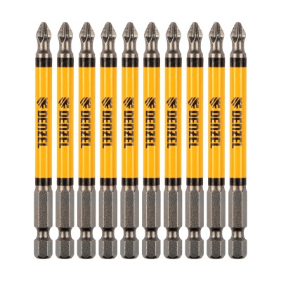 Бита PH2х90, сталь S2, цилиндр., 10 шт. Е 6,3 Denzel Бита PH2х90, сталь S2, цилиндр., 10 шт. Е 6,3 Denzel