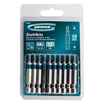 Бита Torx 8 х 50, сталь S2, 10 шт. Gross Бита Torx 8 х 50, сталь S2, 10 шт. Gross