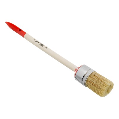 Кисть круглая, Профи №6 (30 мм) натуральная щетина, деревянная ручка MTX Кисть круглая, Профи №6 (30 мм) натуральная щетина, деревянная ручка MTX