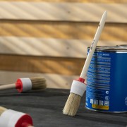 Кисть круглая № 6 (30 мм) натуральная щетина, деревянная ручка MTX