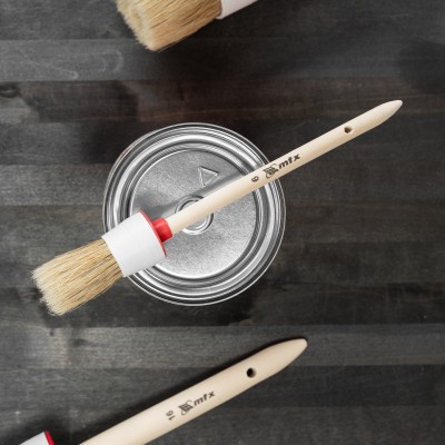 Кисть круглая № 6 (30 мм) натуральная щетина, деревянная ручка MTX Кисть круглая № 6 (30 мм) натуральная щетина, деревянная ручка MTX