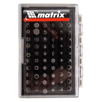 Набор бит с магнитным держателем, CrV, 61 шт. Matrix Набор бит с магнитным держателем, CrV, 61 шт. Matrix