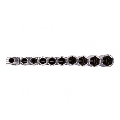 Набор удлиненных торцевых головок 1/2", шестигранные, CrV, 10 шт, 10-22 мм Stels Набор удлиненных торцевых головок 1/2", шестигранные, CrV, 10 шт, 10-22 мм Stels