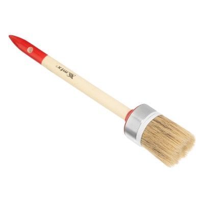 Кисть круглая, Профи №8 (35 мм) натуральная щетина, деревянная ручка MTX Кисть круглая, Профи №8 (35 мм) натуральная щетина, деревянная ручка MTX
