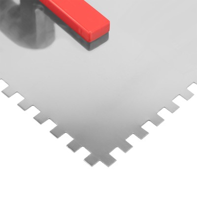 Гладилка стальная, 280 х 130 мм, зеркальная полировка, пластмассовая ручка, зуб 6 х 6 мм Matrix Гладилка стальная, 280 х 130 мм, зеркальная полировка, пластмассовая ручка, зуб 6 х 6 мм Matrix