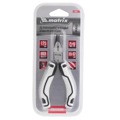 Длинногубцы Mini, 125 мм, прямые, авторазжим, Pro Matrix Длинногубцы Mini, 125 мм, прямые, авторазжим, Pro Matrix