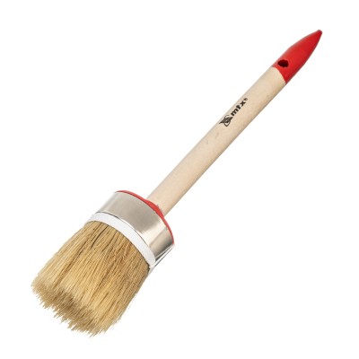 Кисть круглая, Профи №12 (45 мм) натуральная щетина, деревянная ручка MTX Кисть круглая, Профи №12 (45 мм) натуральная щетина, деревянная ручка MTX