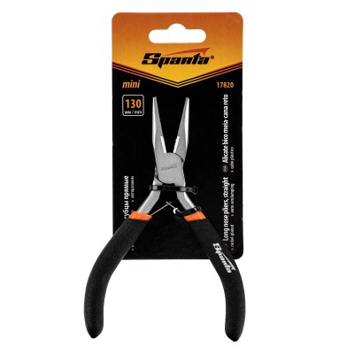 Длинногубцы прямые Mini, 130 мм, никелированные, авторазжим Sparta Длинногубцы прямые Mini, 130 мм, никелированные, авторазжим Sparta