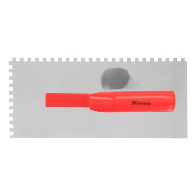 Гладилка стальная, 280 х 130 мм, зеркальная полировка, пластмассовая ручка, зуб 6 х 6 мм Matrix Гладилка стальная, 280 х 130 мм, зеркальная полировка, пластмассовая ручка, зуб 6 х 6 мм Matrix